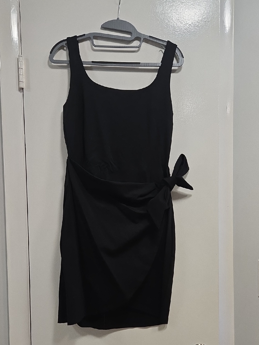 Express Black Tie-Waist Mini Dress